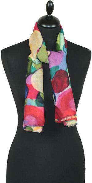 Flower Field Wool Square Scarf