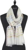 Ecru ivory Wool & Silk Scarf