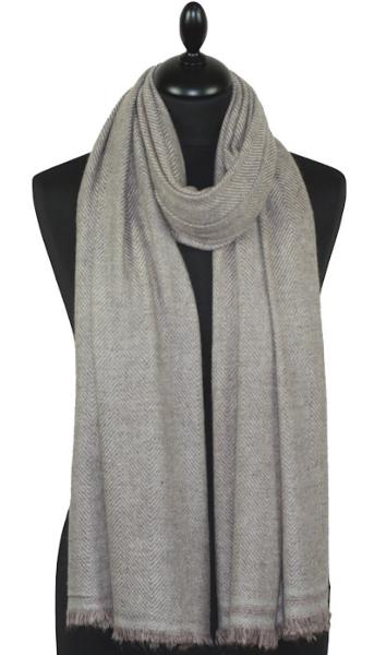 Étole laine et cachemire Brun Rosé