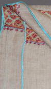 Pashmina beige brodé main