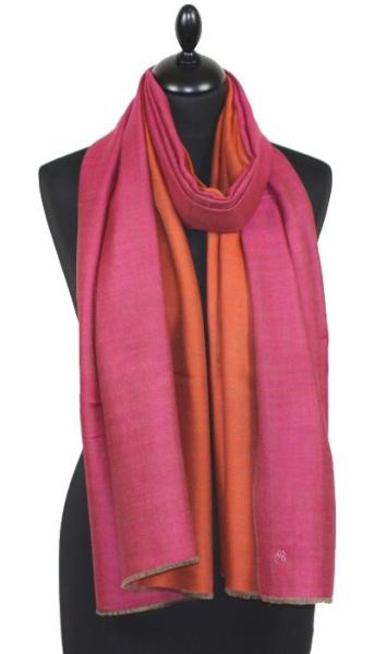 Pashmina Bicolore Fuchsia-Orange