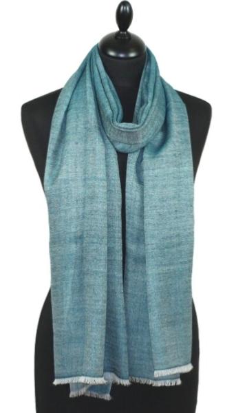 Écharpe en Laine Bleu Canard