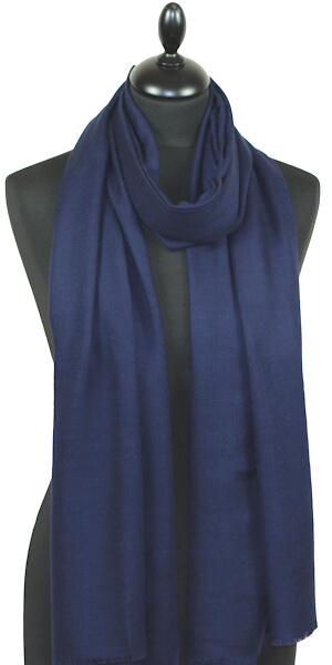 Écharpe Cachemire Bleu Marine