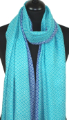 Écharpe Cachemire bleu-turquoise
