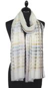 Ecru ivory Wool & Silk Scarf