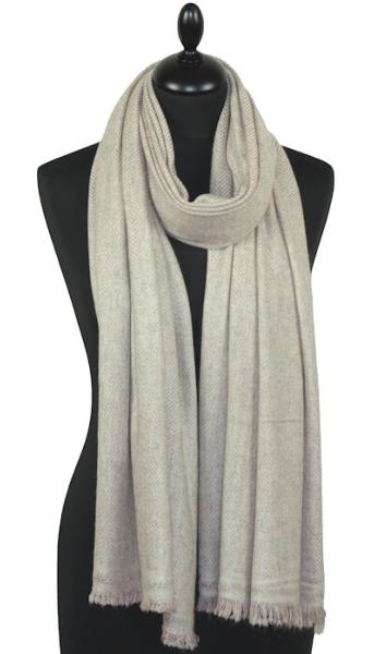 Étole Laine et Cachemire Beige Rosé