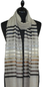 Étole Laine et Soie beige
