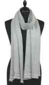 Étole Laine et Cachemire Gris Argent