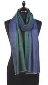 Pashmina Bicolore Bleu-Vert