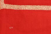 Pashmina Rouge Brodé à la Main