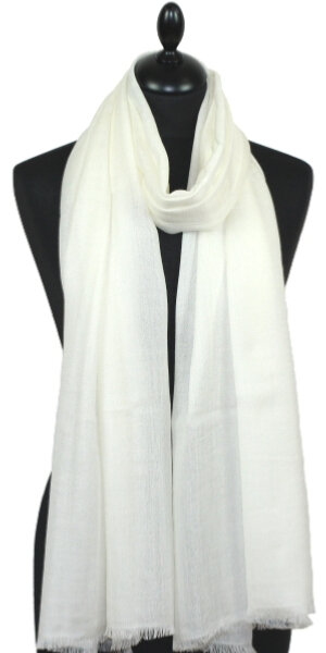 Écharpe en Laine Blanc Cassé