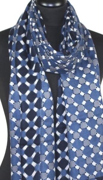 Blue-Navy Cashmere Scarf