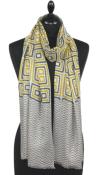 Écharpe Cachemire Moutarde-Beige-Gris