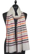 Ecru Wool & Silk Scarf