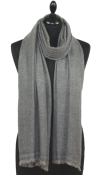 Étole cachemire gris beige