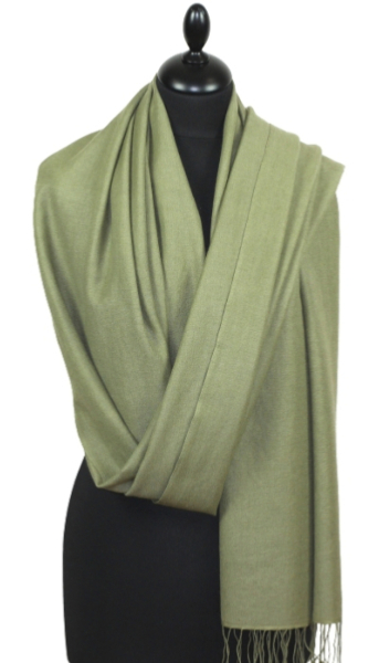 Pashmina vert olive