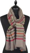Taupe Wool & Silk Scarf