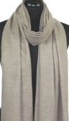 Pashmina beige gris naturel