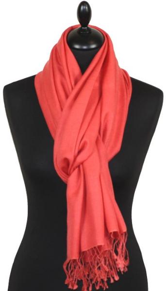 Coral Pashmina Scarf
