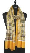 Écharpe Cachemire or-gris