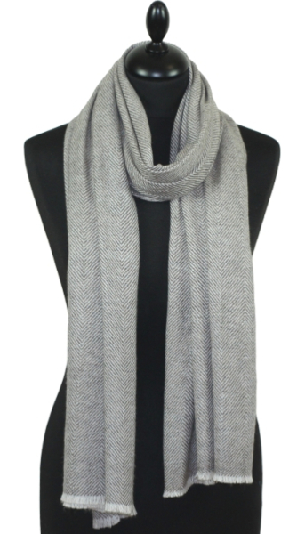 Étole cachemire beige perle