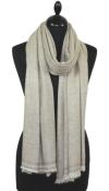 Étole Laine et Cachemire Beige Sable