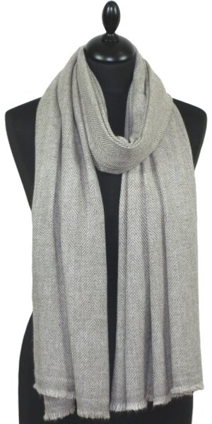 Étole Laine et Cachemire Gris-Taupe