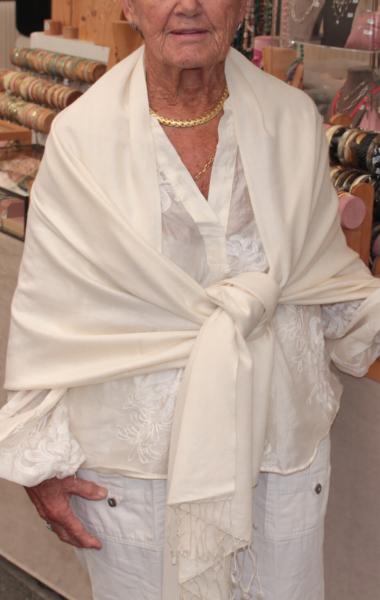 Off-White Pashmina Scarf