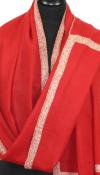 Red Embroidered Pashmina