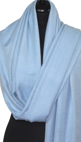 echarpe cachemire bleu ciel