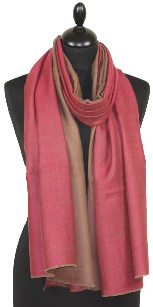 Pashmina Bicolore Fuchsia-Beige