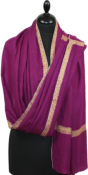 Pashmina violine brodé main