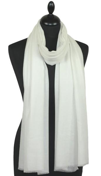 Écharpe Cachemire Blanc Cassé