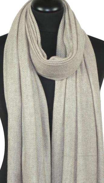 Étole Laine et Cachemire Beige Rosé