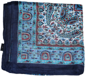 Foulard carré en soie marine