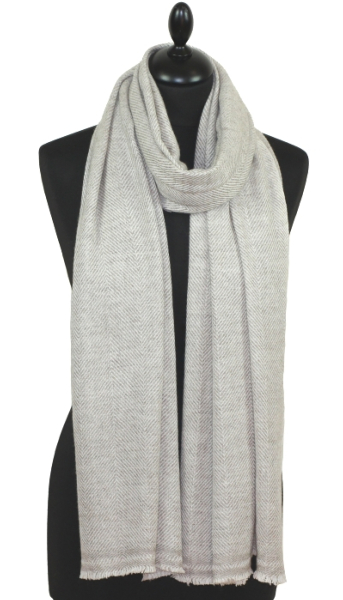 Étole laine et cachemire beige clair