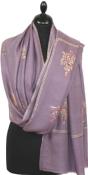 Pashmina Bois de Rose brod main