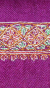 Pashmina violine brodé main