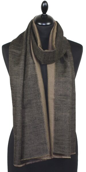 Pashmina Bicolore Noir-Beige