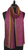 Pashmina bicolore fuchsia-bistre