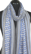 Écharpe Cachemire gris-bleu jean