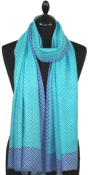 Écharpe Cachemire bleu-turquoise