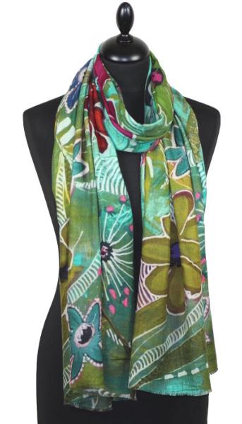 Écharpe Cachemire Jardin d’Émeraude