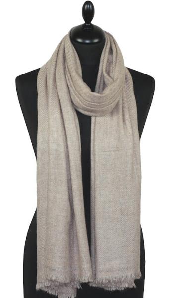 Étole Laine et Cachemire Beige Doré