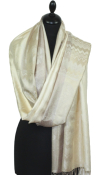 Étole soie beige-sable-vanille