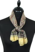 Foulard carré en soie or