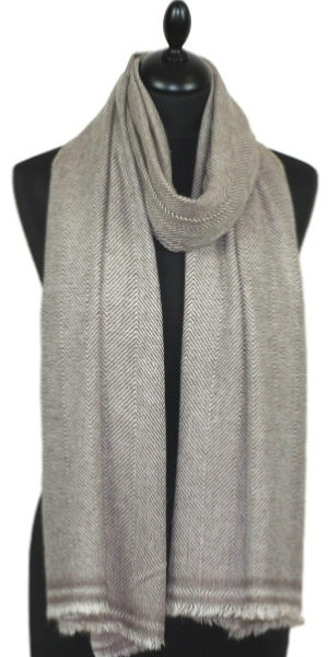 Étole laine et cachemire beige