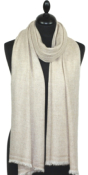 Étole cachemire beige doré