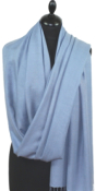 Pashmina Gris Bleuté - Étole Cachemire Soie