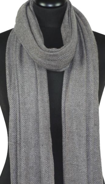 Étole Laine et Cachemire Gris Ardoise